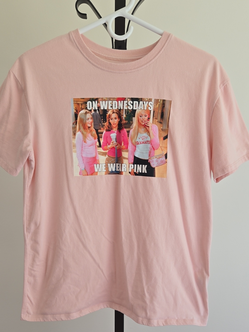 Pink Graphic Short Sleeve Tee - 'On Wednesdays We Wear Pink'